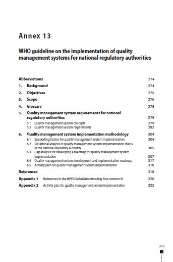 TRS 1025 - Annex 13: WHO guideline on the implementation of quality management systems for national regulatory authorities
