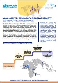 Brief: WHO Family Planning Accelerator Project