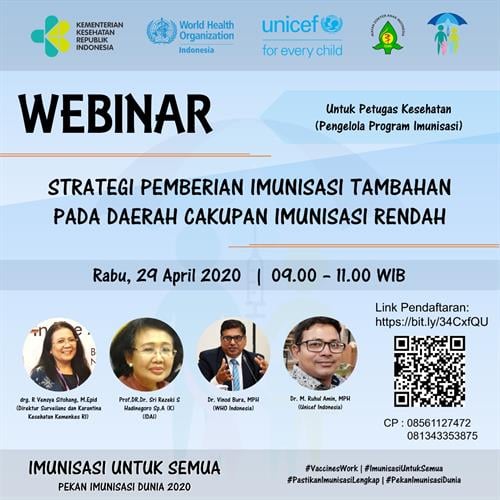 WIW Webinar poster World Immunization Week Webinar Poster