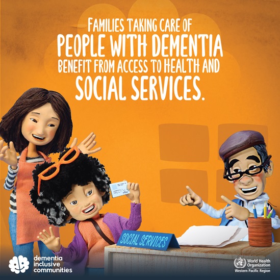 Graphic on social services for families caring for people with dementia